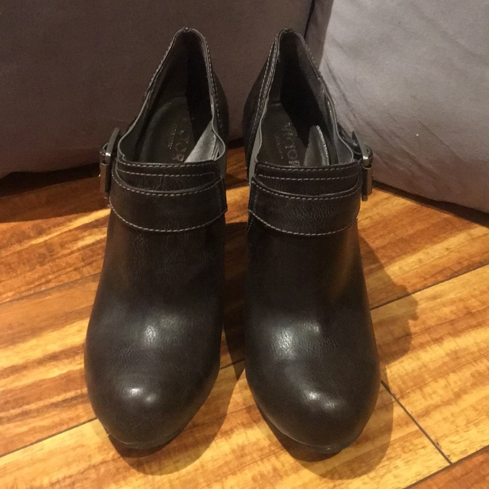 Victor Alfaro Leather Buckle Booties